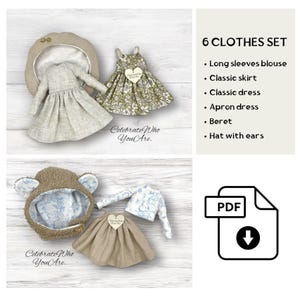 Blythe Doll Clothes Sewing Pattern, 6-Piece Outfit (PDF Pattern)