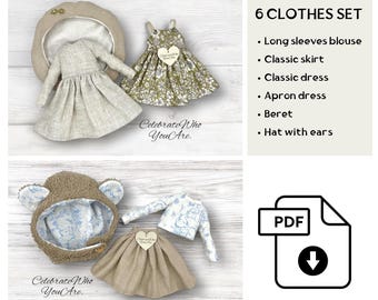 Blythe Doll Clothes Sewing Pattern, 6-Piece Outfit (PDF Pattern)