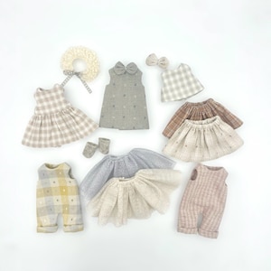 Patrón de costura para ropa de ratón de muñeca, conjunto de 9 piezas (patrón PDF)