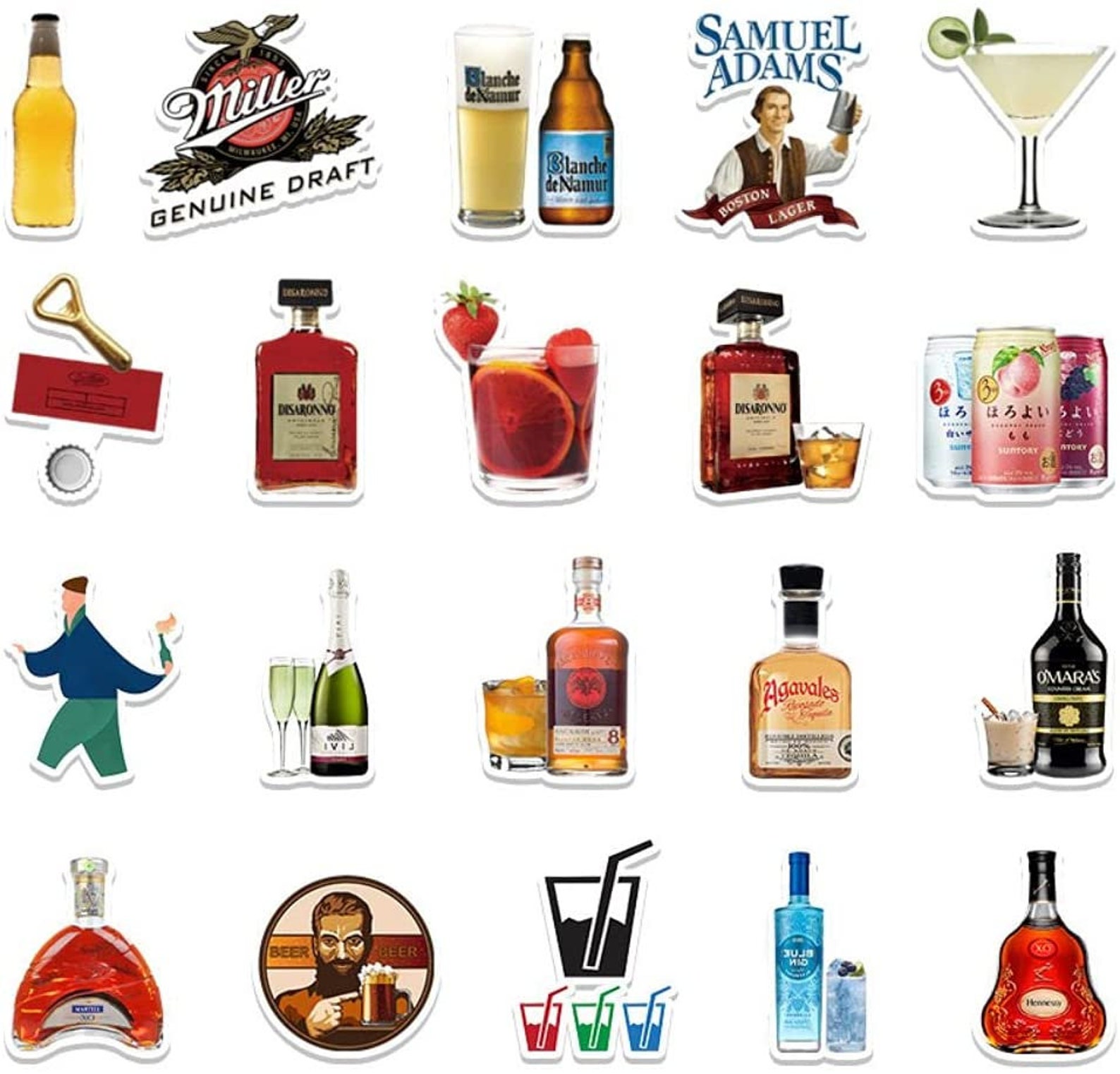 BEER Sticker Packs Alcohol Stickers Beverage Stickers Beer | Etsy