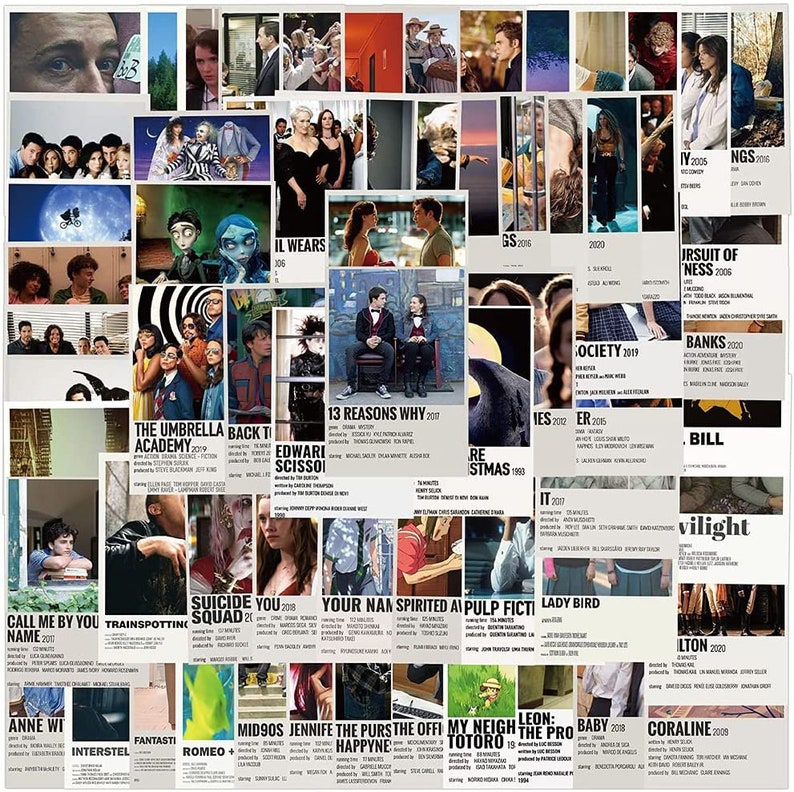 MOVIE POSTER Sticker Packs Classic Movie Stickers Movie Etsy UK