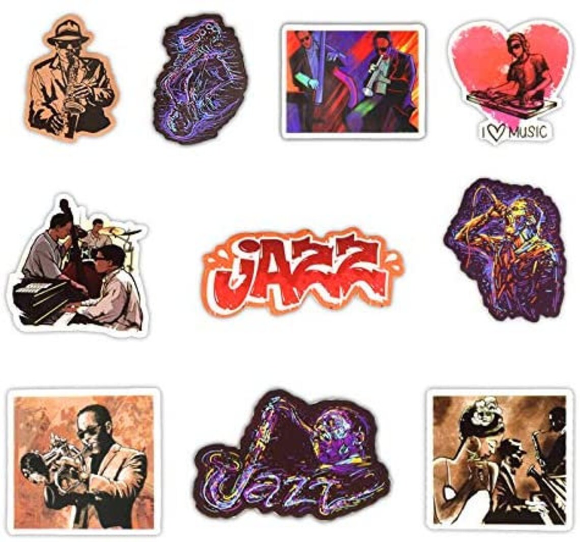 JAZZ Sticker Packs Music Stickers Classic Stickers Retro Etsy