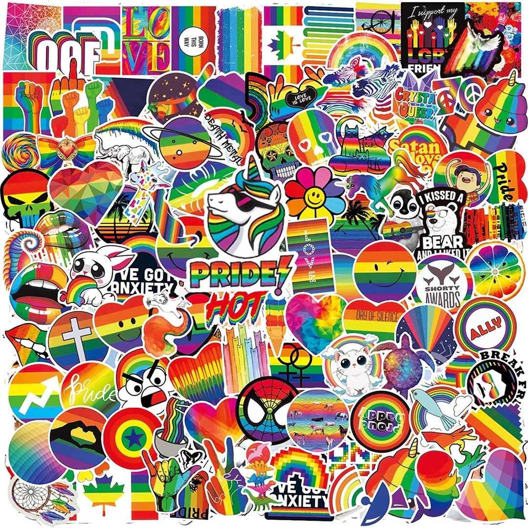 PRIDE Sticker Packs LGBQ Stickers Rainbow Stickers Colorful - Etsy