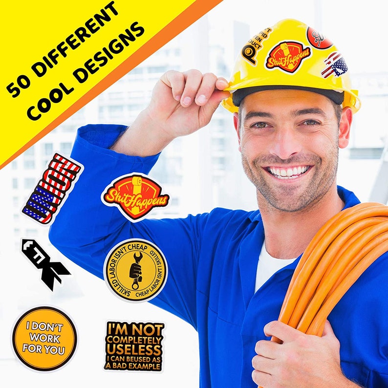 HARD HAT Sticker Packs Industrial Stickers Funny Stickers Etsy