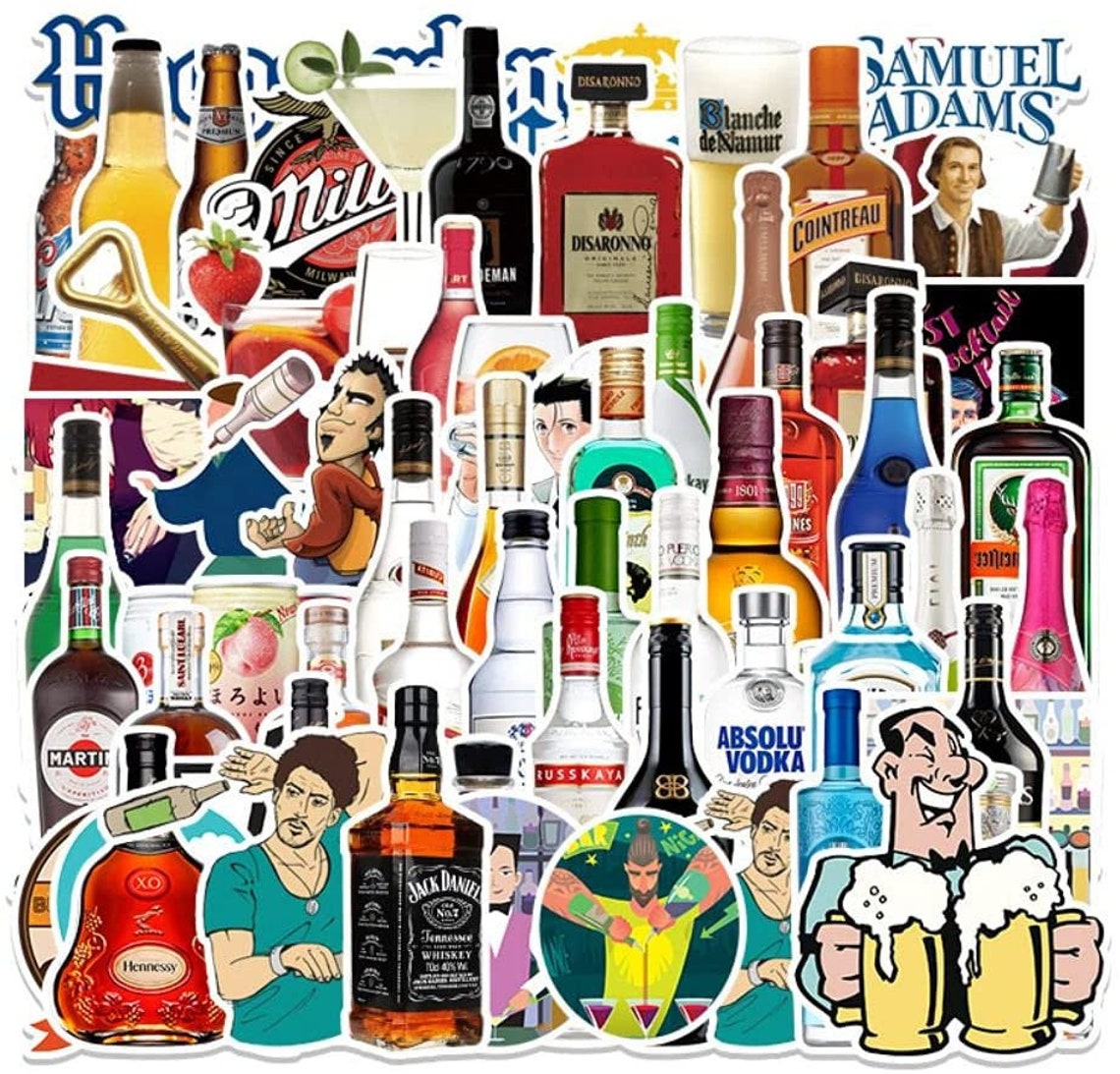 BEER Sticker Packs Alcohol Stickers Beverage Stickers Beer Etsy