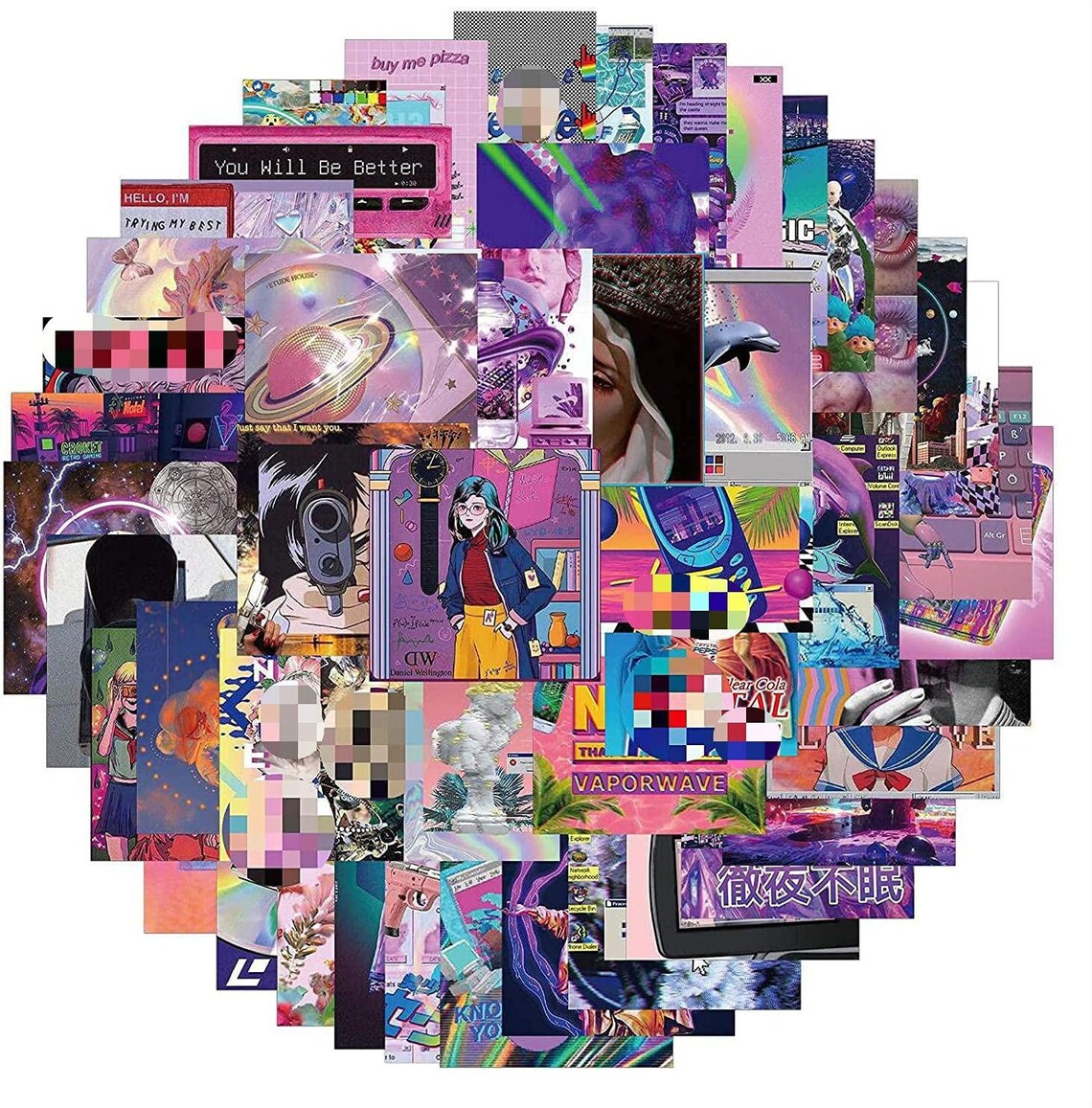 purple aesthetic sticker packs purple stickers abstract