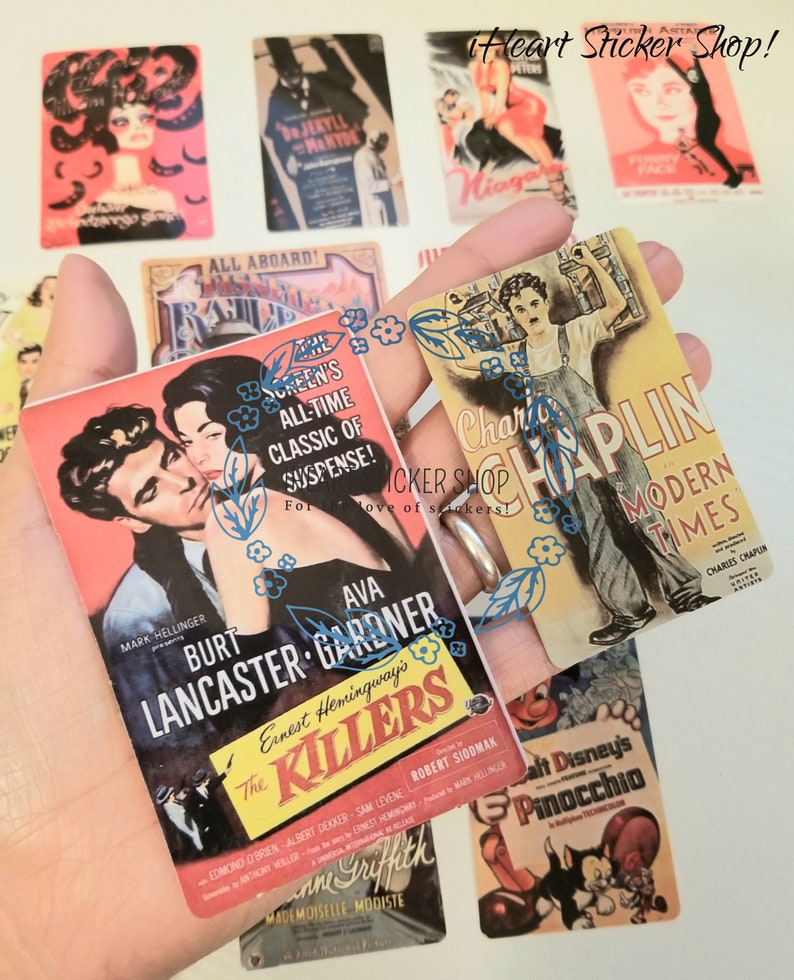 CLASSIC MOVIE Sticker Pack Silver Screen Stickers Retro Etsy