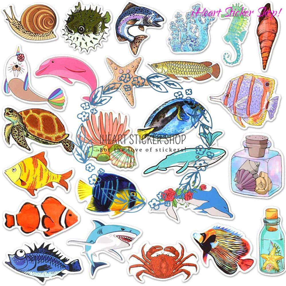 50 Pegatinas De Animales Para Niños | Vinilo Impermeable | Ideales Para Laptop, Botella, Maleta, Skate Y Más