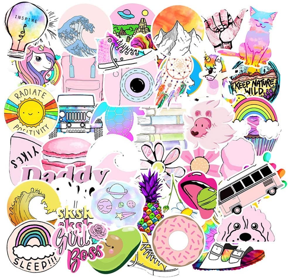 vsco stickers discounted stickers fun stickers colorful art etsy
