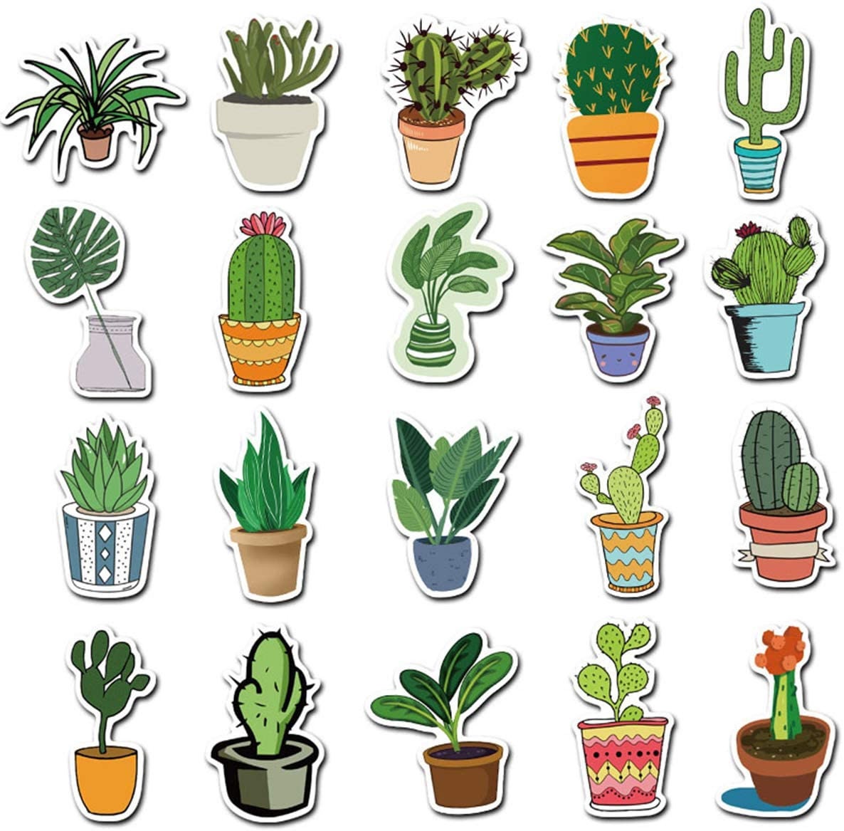 CACTUS Sticker Packs Plant Stickers Vinyl Stickers Etsy