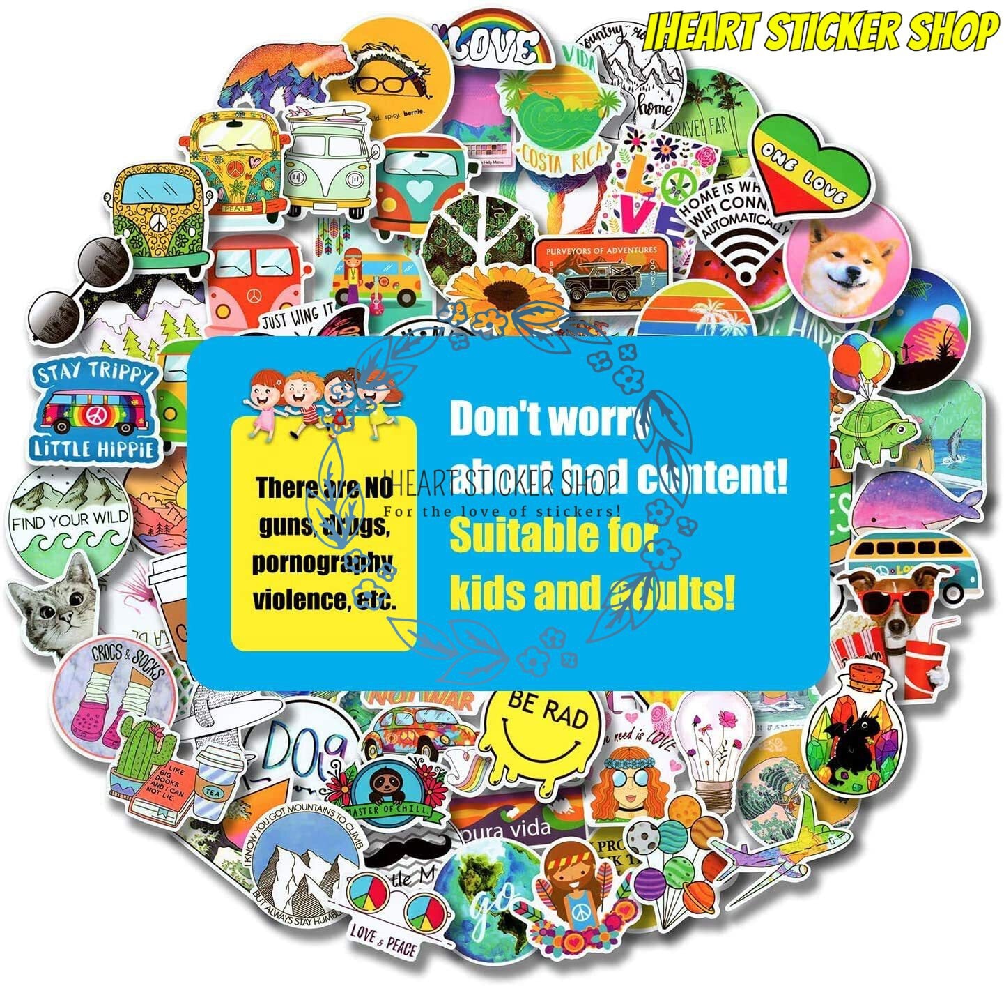 BULK Sticker Packs Kid Friendly Stickers Vinyl Stickers | Etsy