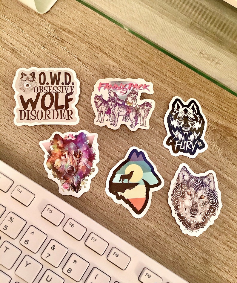 WOLF Sticker Packs Wild Dog Stickers Animal Stickers Etsy