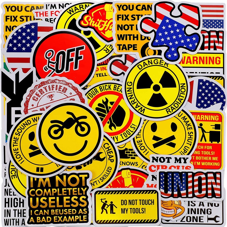 HARD HAT Sticker Packs Industrial Stickers Funny Stickers Etsy