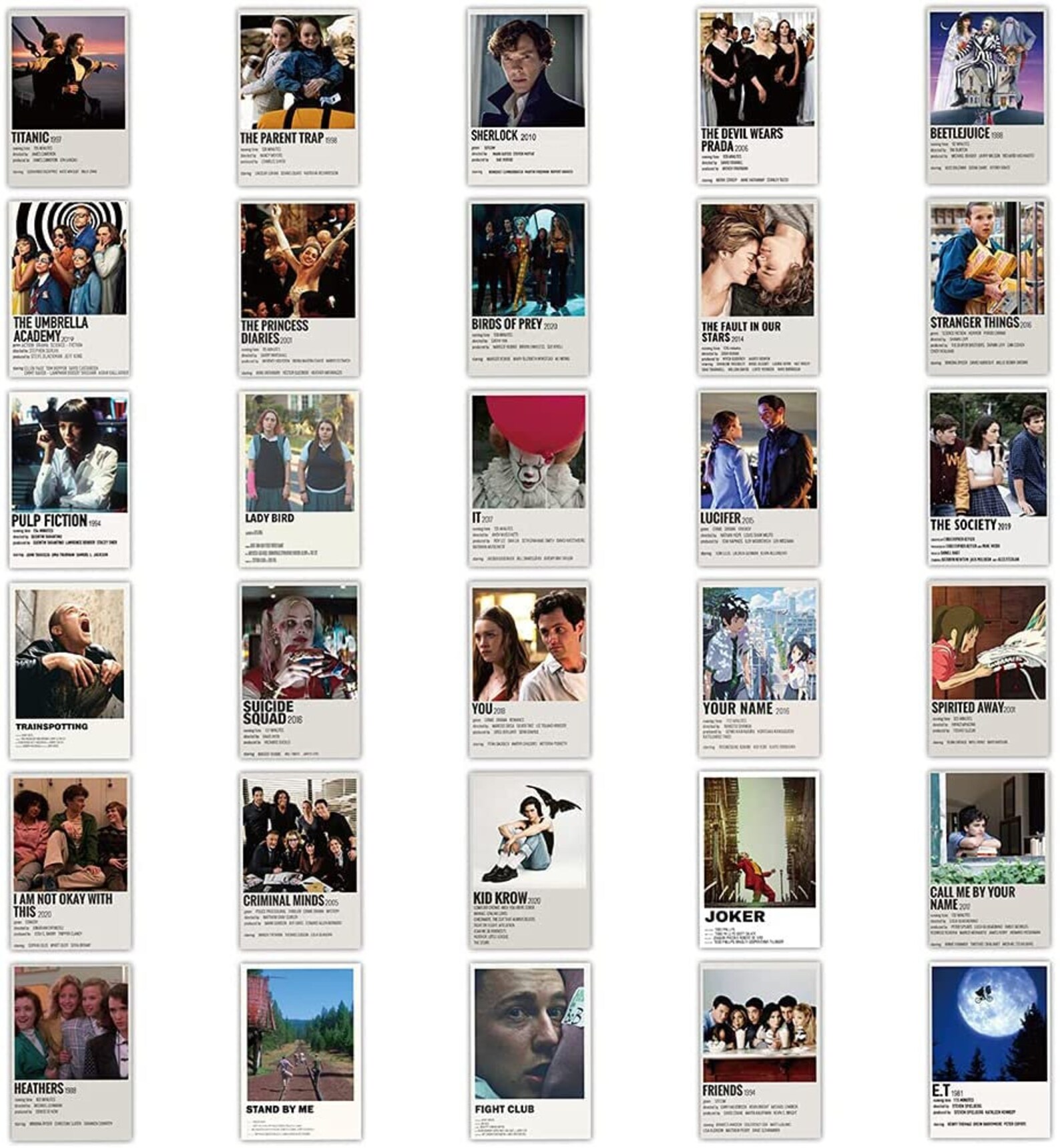 MOVIE POSTER Sticker Packs Classic Movie Stickers Movie Etsy UK