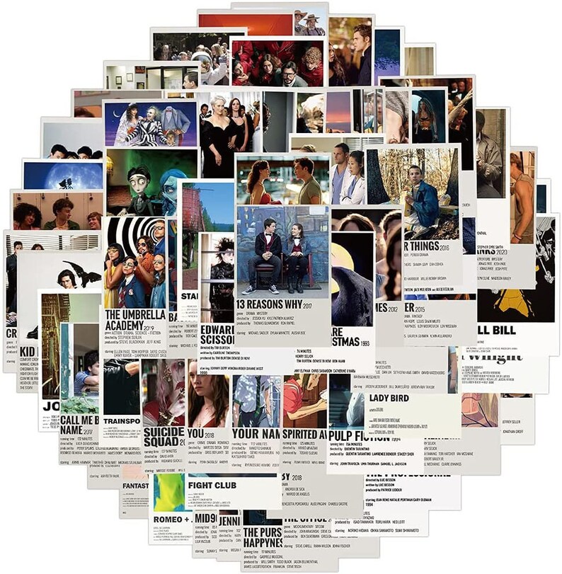 MOVIE POSTER Sticker Packs Classic Movie Stickers Movie Etsy UK