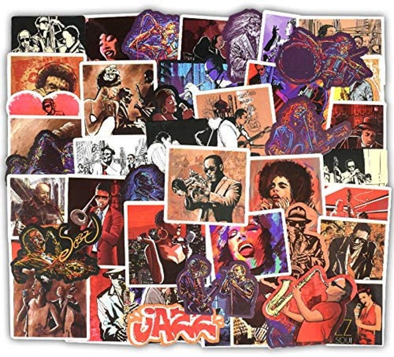 JAZZ Sticker Packs Music Stickers Classic Stickers Retro Etsy