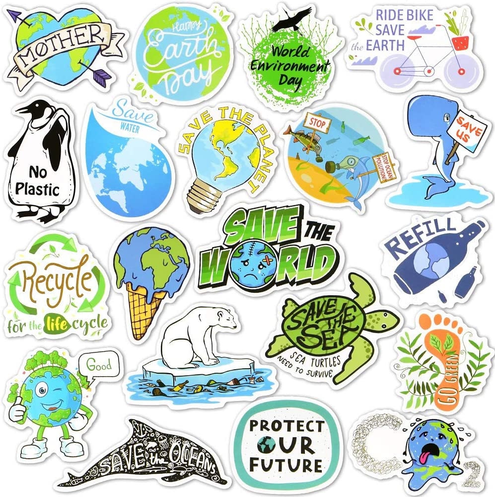 Environment Stickers Vinyl Stickers Water Resistant Stickers Etsy