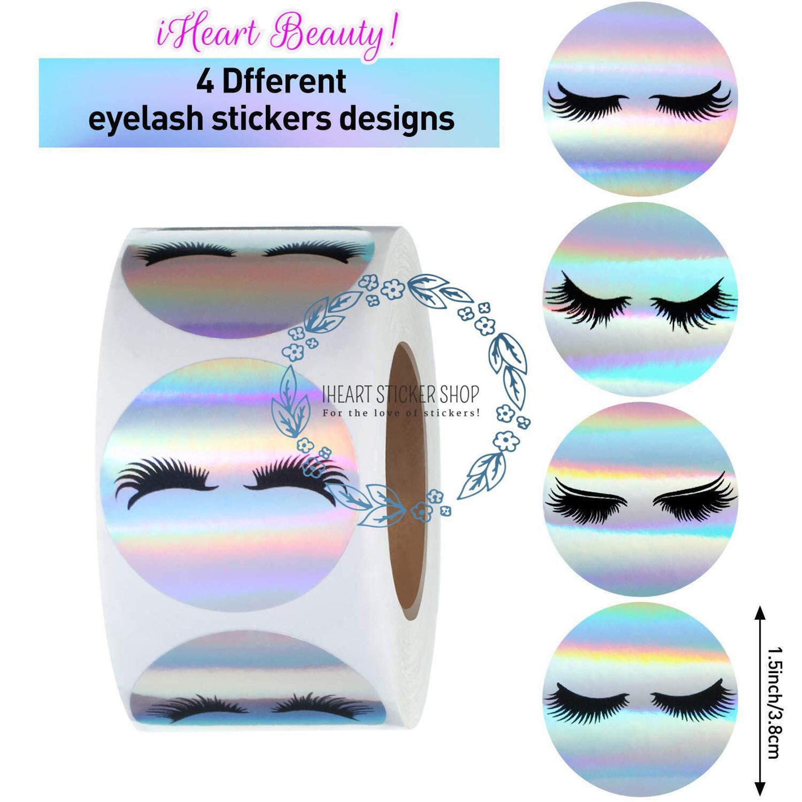 Holographic Eyelash Stickers Lash Shop Stickers Business Etsy
