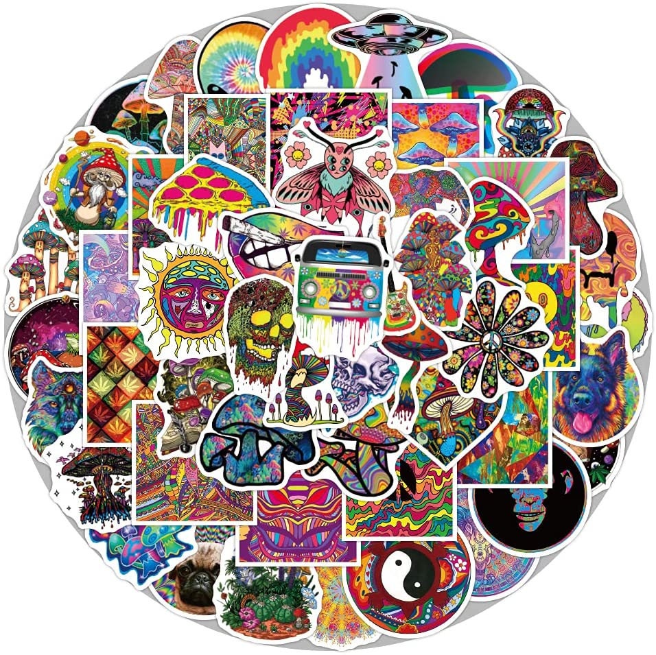 TRIPPY Sticker Packs Psychedelic Stickers Hippie Stickers | Etsy