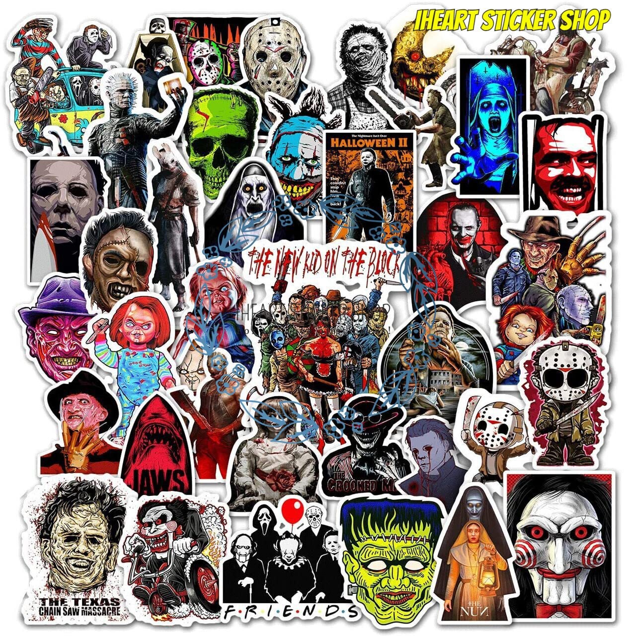 Horror Movie Sticker Packs Scary Stickers Thriller Movie Etsy