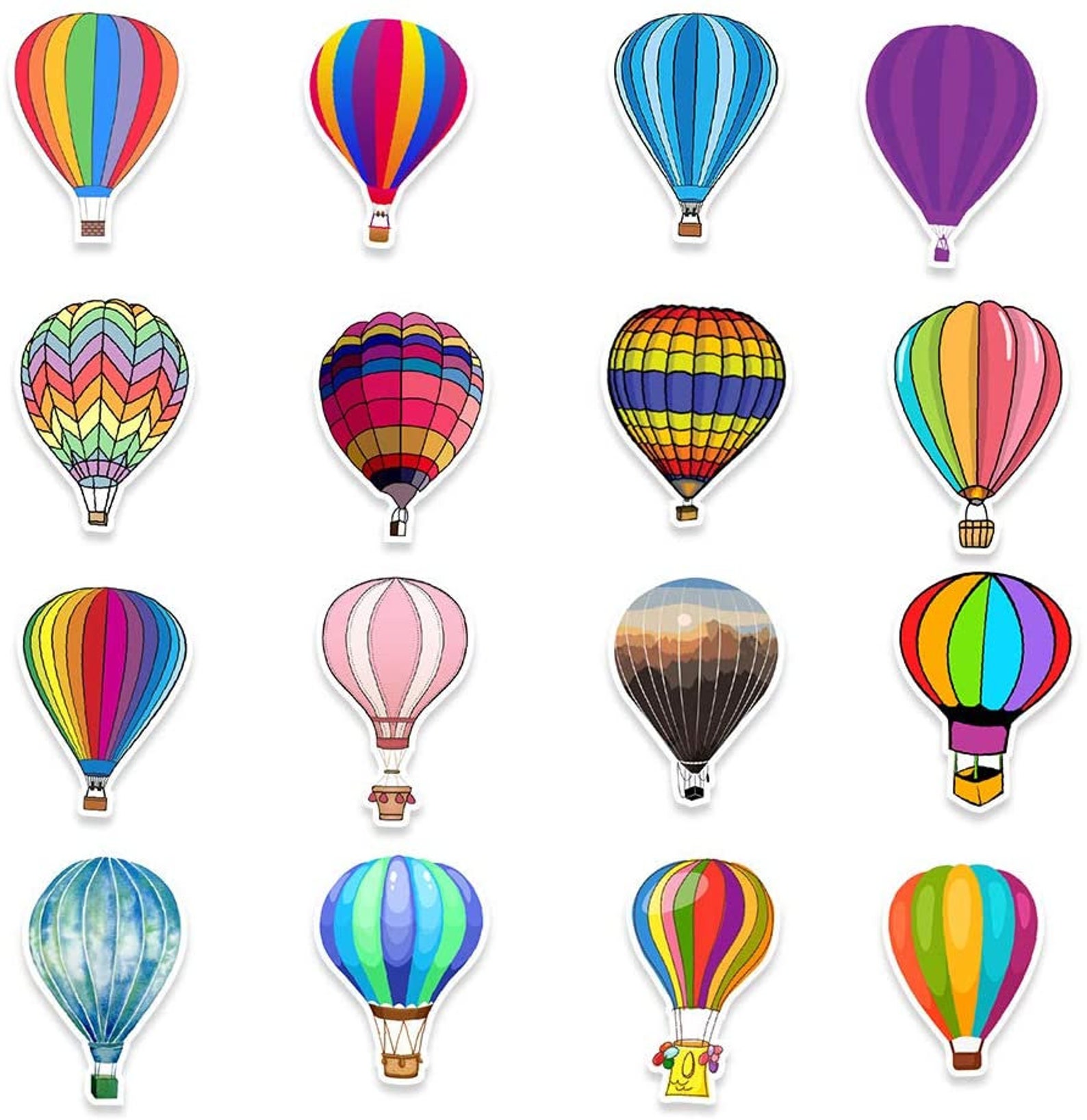 Balloon Sticker Packs Party Stickers Colorful Stickers Hot Etsy