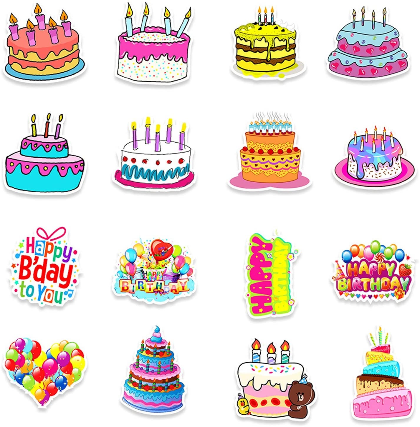 GEBURTSTAG Sticker Pack Happy Birthday Stickers Etsy