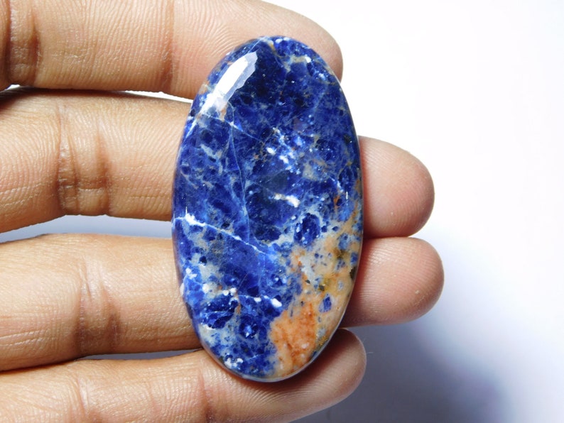 MM. 49X28 Natural Sodalite Sodalite gemstone,cabochon,handmade Sodalite good quality and beautiful design cabochon 57Cts