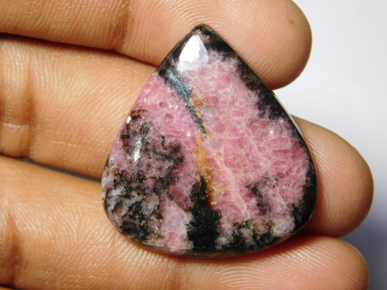 mm Rhodonite Loose Stone Top Quality Natural Rhodonite Gemstone Rhodonite Cabochon Jasper For Jewelry Making 41Cts. 31X29