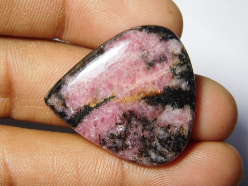 mm Rhodonite Loose Stone Top Quality Natural Rhodonite Gemstone Rhodonite Cabochon Jasper For Jewelry Making 41Cts. 31X29