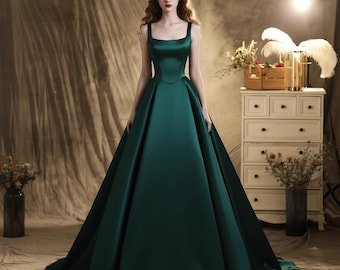 green poofy prom dresses The Emiliana Dress – La Maregold main image 1