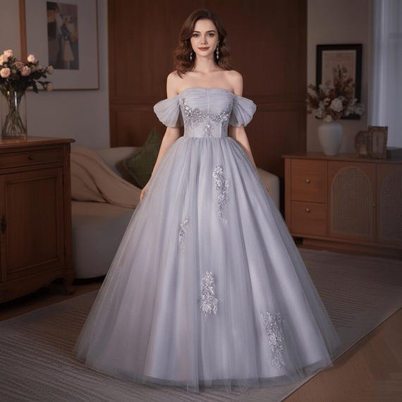 fantasy cocktail dress Floral Fantasy | Floral Applique A Line Gown | Andrea & Leo Couture A1142
