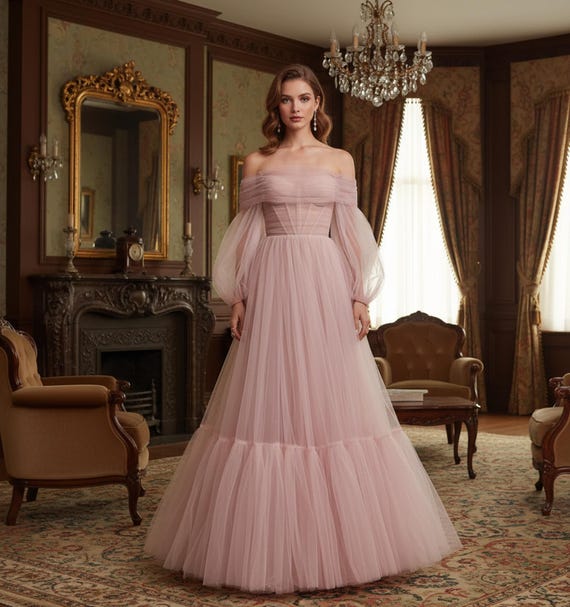 light pink elegant prom dresses Elegant Light Pink Chiffon Printed Mermaid Evening Gown Prom Dress P32   PreppyDress