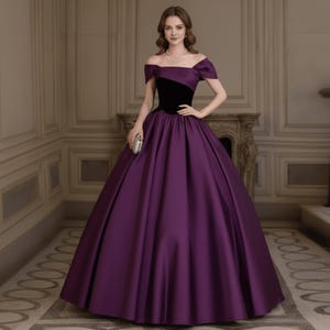 green emerald velvet dress Purple Lace Long A-Line Prom Dresses, Purple Graduation Dresses US 6 / Purple