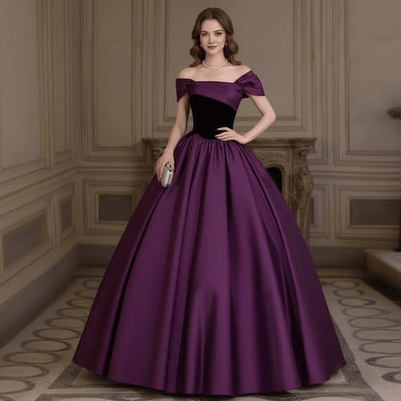 strapless open back dress Vintage Lilac Wedding Dresses Detachable Overskirt Princess Quinceaner –  Viniodress