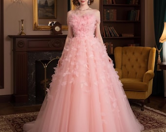 Dreamy Pink Butterfly Shorter Prom Dress,fairy Dress,princess Dress,elegant  Party Dress,shorter Dress,off Shoulder Dress,cocktail Prom Dress - Etsy
