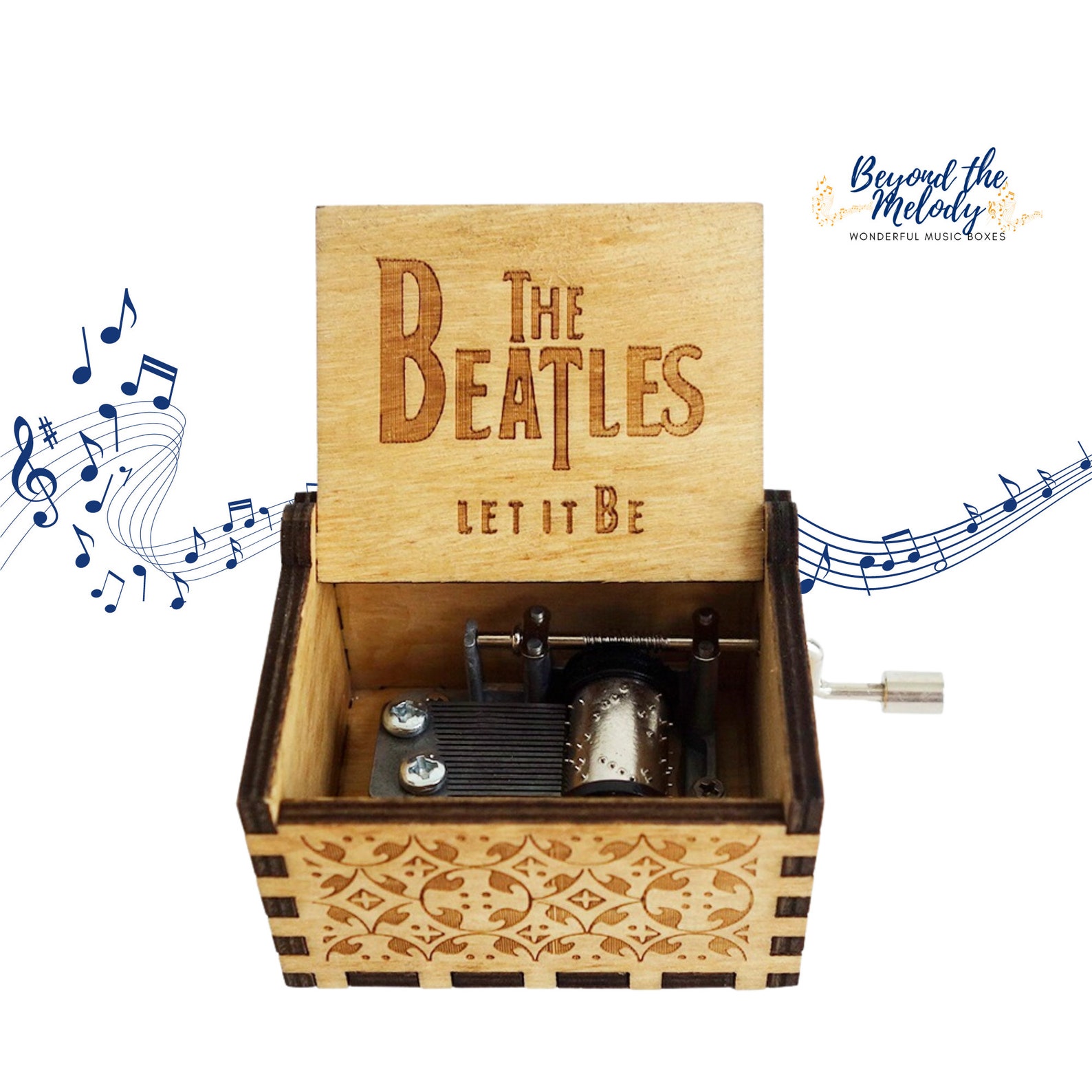 Beatles Let It Be Traduction Francais The Beatles Let It Be Song Music Box vintage Gravé en | Etsy