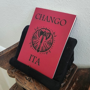 Shango Inscribed Leather Notebook Red Ita
