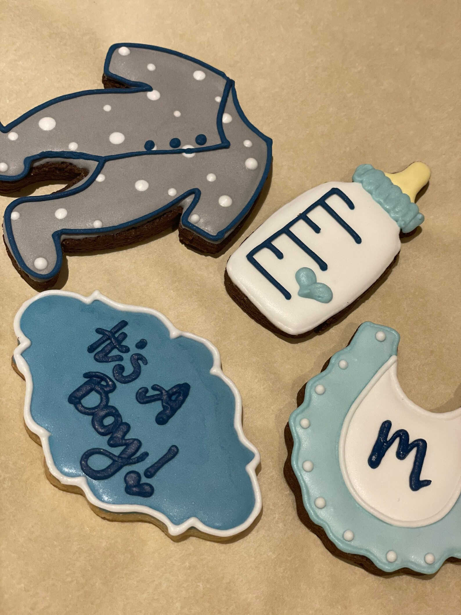 Baby boy biscuits / baby shower / iced biscuits / baby gift Etsy