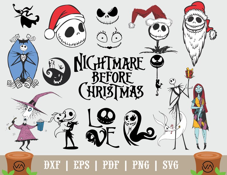 Night Before Christmas Svg Jack Skellington Svg Christmas  Etsy