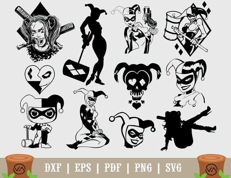 Download Harley Quinn SVG Harley Quinn Silhouette Harley Quinn Clip ...