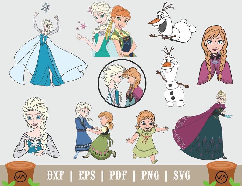 Download Frozen SVG bundle Frozen 2 SVG dxf eps png files elsa | Etsy