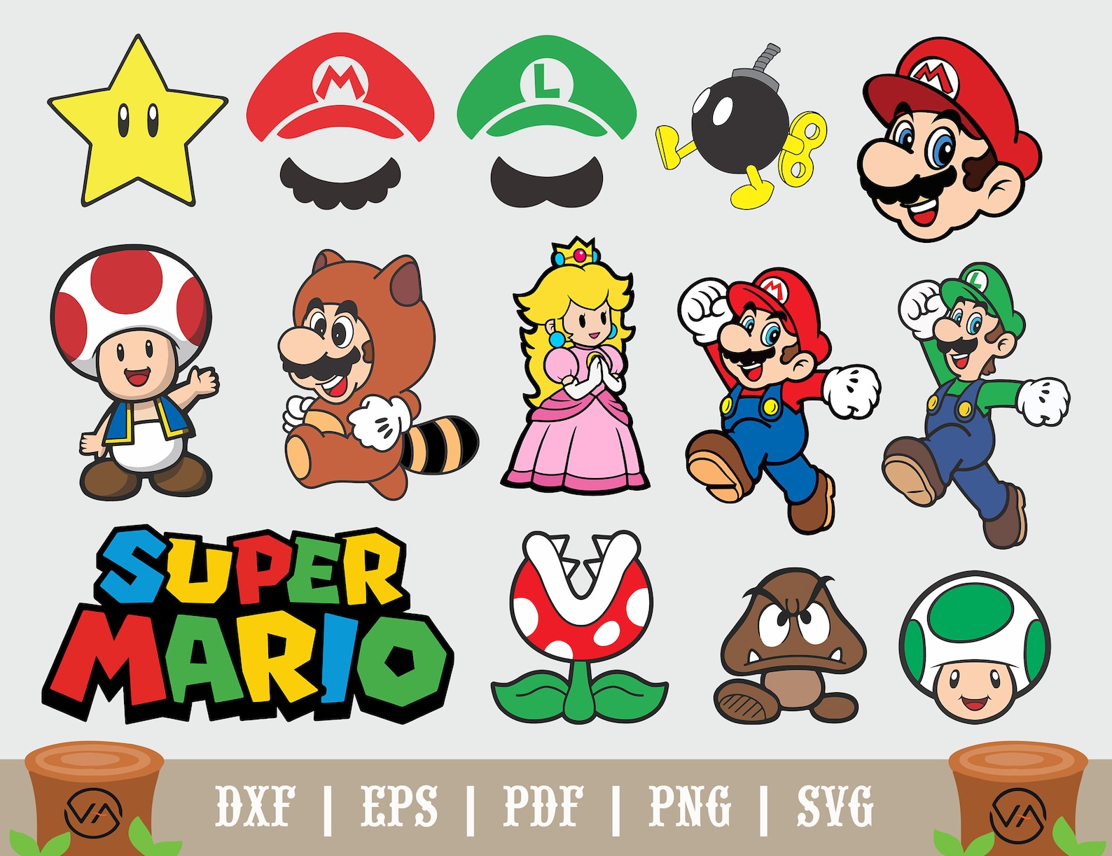 Super Mario Svg Super Mario Bros Svg Super Mario Clip Art Etsy New | My ...