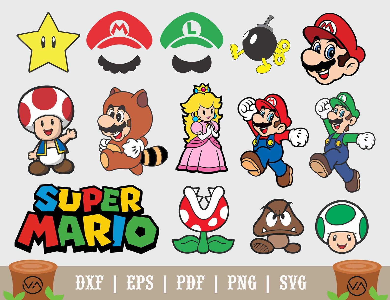 Super Mario Svg Super Mario Bros Svg Super Mario Clip Art Etsy New | My ...