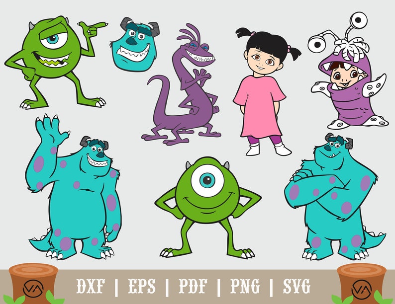 Monsters Inc SVG Bundle Monsters SVG Cricut File Sully Svg | Etsy