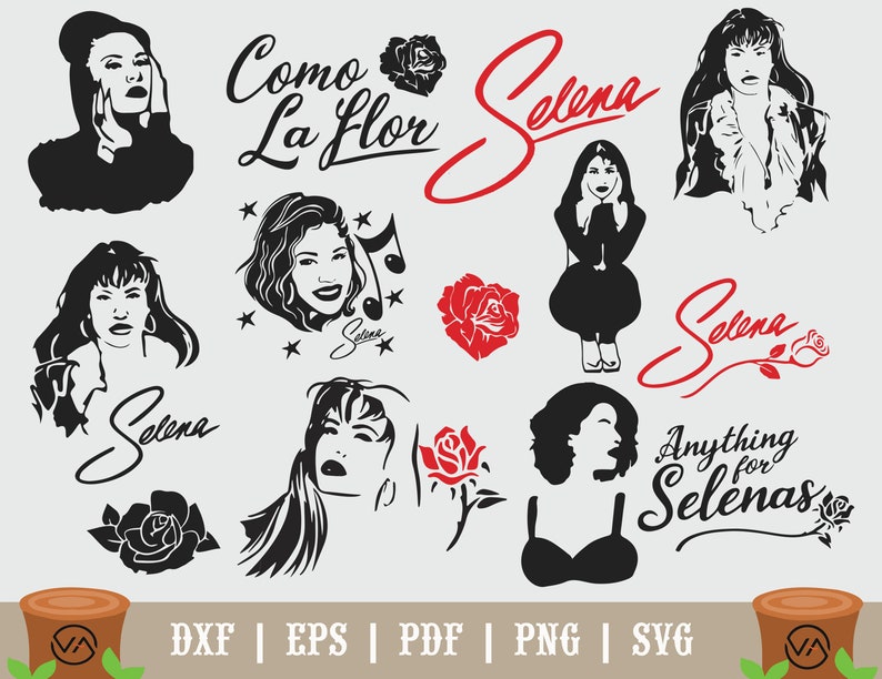 Selena SVG Bundle Selena Quintanilla SVG Como La Flor SVG | Etsy