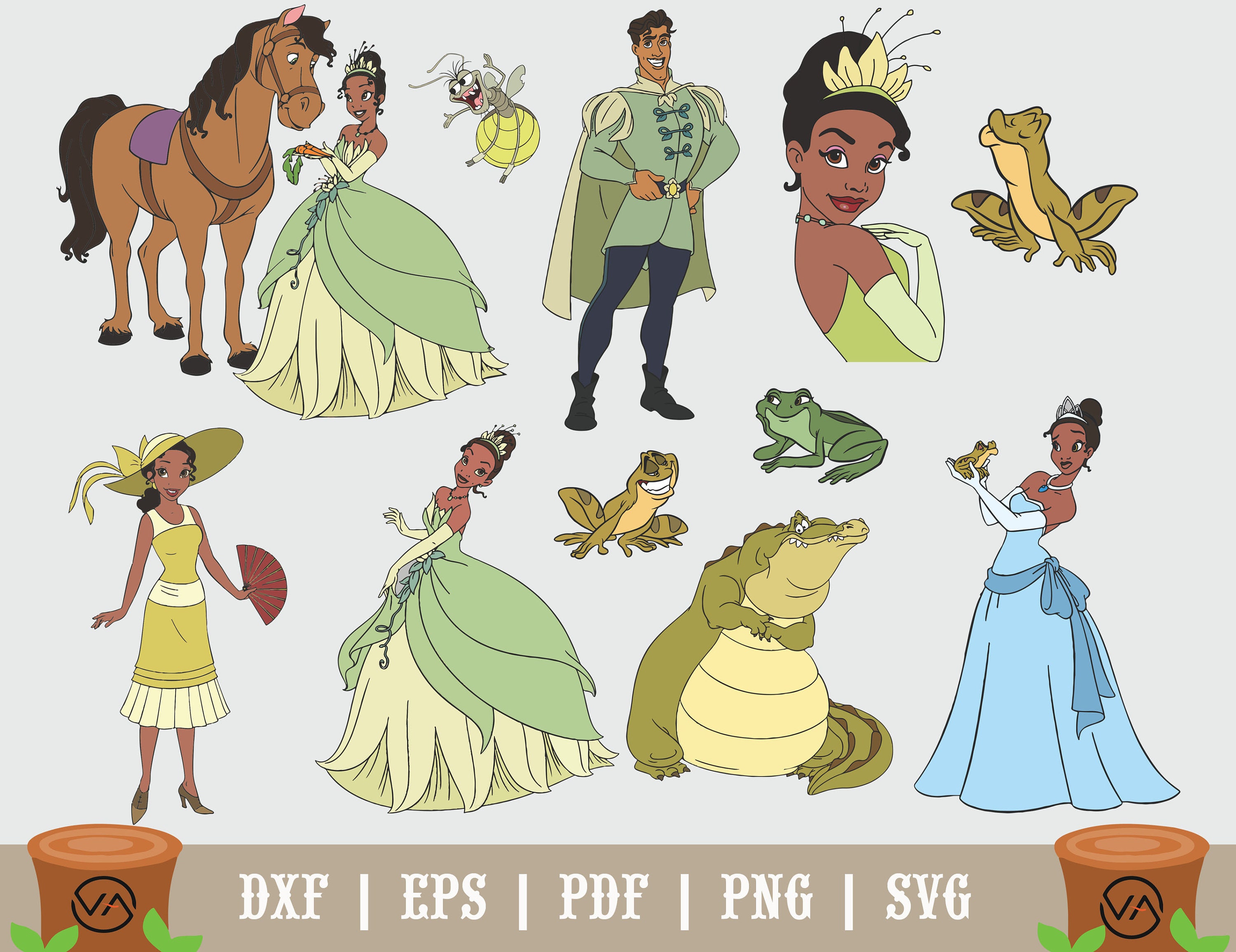 Download Princess And The Frog Svg Tiana Svg Princess Svg Princess ...