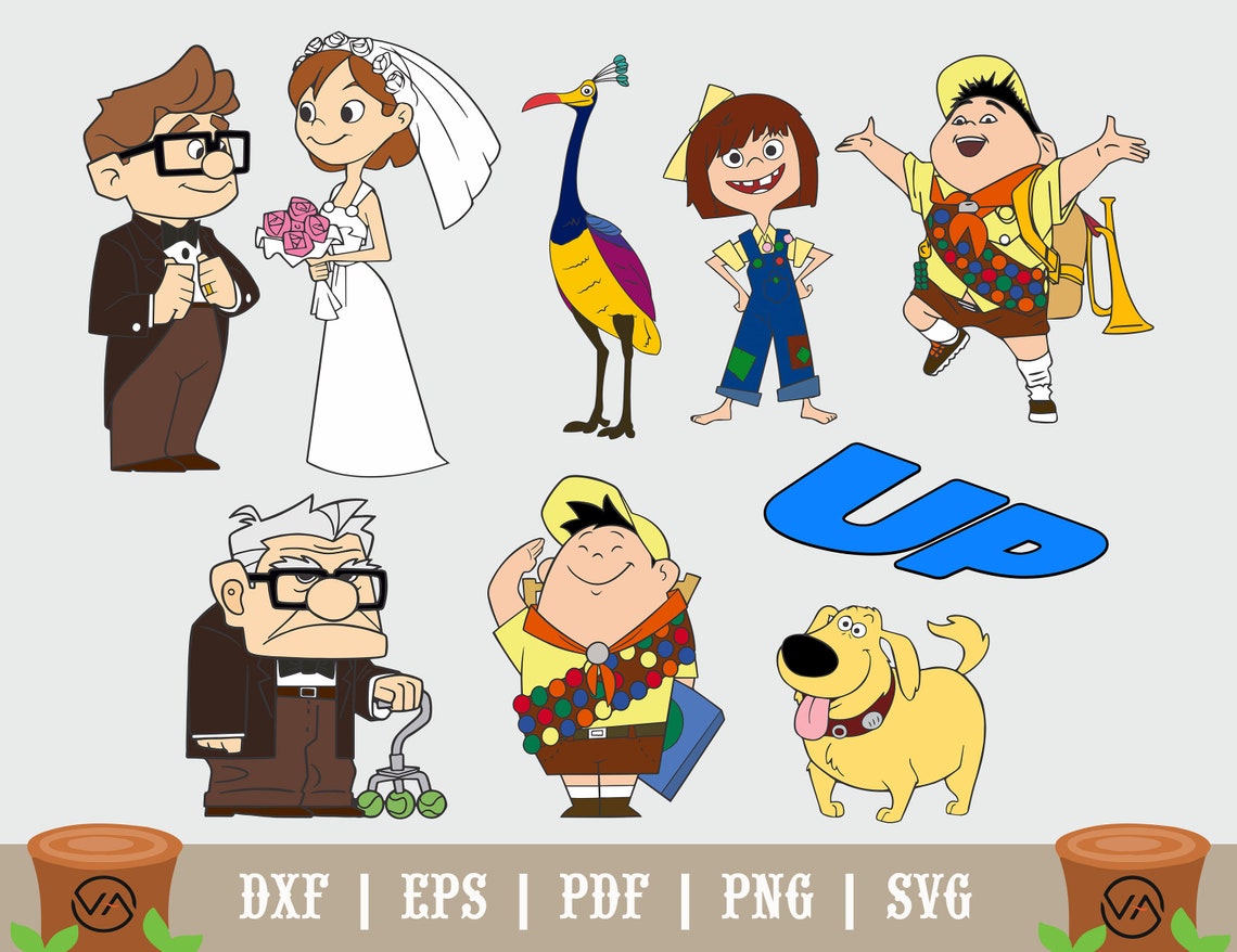 Up movie SVG Bundle Eps Dxf Png files Russel SVG Carl Etsy