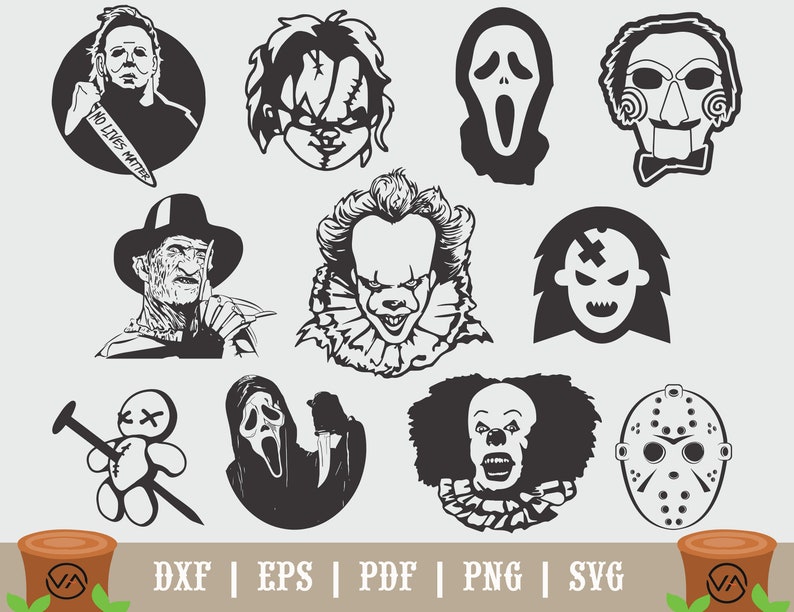 Download Horror Movies Killers Svg Freddy Krueger Svg Michael Myers ...