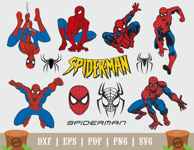 Download Spiderman SVG bundle Spiderman clipart cutfiles dxf eps | Etsy