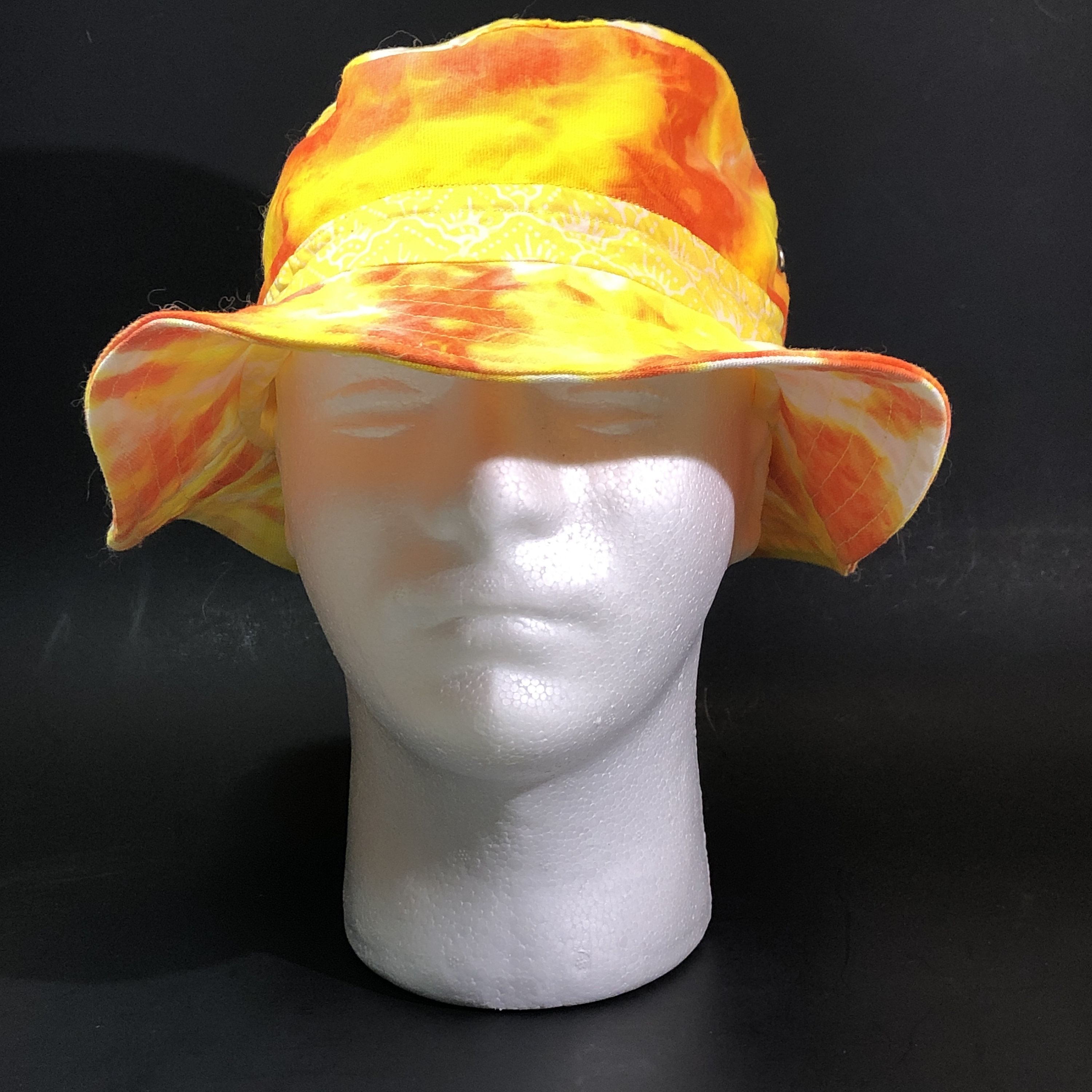 Yellow Orange Tie Dye Bucket Hat | Etsy